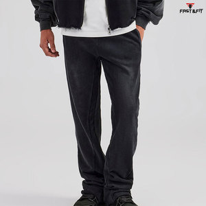 Conjunto de chándal de invierno de tela personalizado de color sólido para hombre chándal lavado ácido Sudadera con capucha chándal - Product Image 6