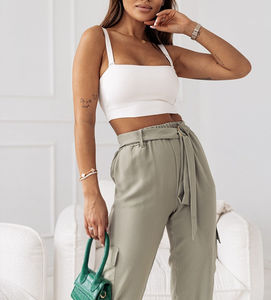 Pantalones de correr de cintura alta para mujer logotipo personalizado de secado rápido transpirable al por mayor pantalones Cargo Pantalones de mujer con bolsillos OEM - Product Image 5