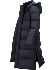 Veste longue matelassée noire personnalisée à capuche, style doudoune d'hiver, manteau épais matelassé, vêtement d'extérieur chaud et isolé, fabricant OEM personnalisé - Product Image 6