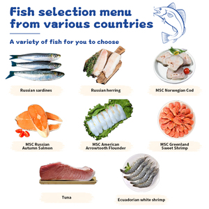 Nourriture en vrac OEM pour animaux de compagnie Vente en gros en usine Haute teneur en protéines Nutritif Naturel à basse température Cuit au poisson de mer Nourriture pour chien - Product Image 4