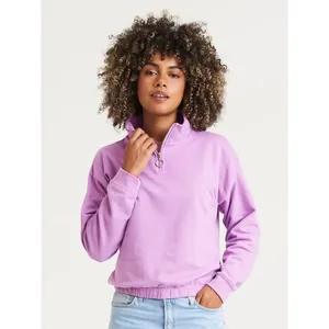 Custom Women's <b>Cropped</b> <b>Zip</b> Sweatshirt Promotional <b>Hoodies</b> & Sweatshirts - Product Image 1