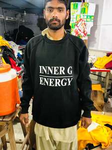 สเวตเชิ้ตคอกลมวินเทจของผู้ชายผ้าฝ้ายเฟรนช์เทอร์รี่100% ปรับแต่งพิมพ์ลายเรียงรายฤดูใบไม้ผลิ - Product Image 6