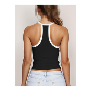 Damen Casual Satin Strick Crop Top Tank V-Ausschnitt mit Schleifendetail Sommer Atmungsaktiv 3D - Product Image 4