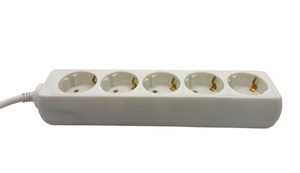 Regleta de 5 enchufes con interruptor, 16A/250V 3680W, 1.5/3/5m de longitud, color blanco, Don Feliz - Product Image 2