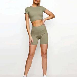 Pantalones cortos de compresión de cintura alta para mujer de calidad superior Spandex/Nylon Active Stretch hecho a medida Pakistán ropa deportiva al por mayor - Product Image 5