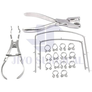 German Premium Dental Rubber Dam Kit Starter 18 Pcs Juego completo de aislamiento endodóntico de acero inoxidable - Product Image 4