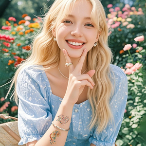 สติ๊กเกอร์โลหะโฮโลแกรมสีเงินและสีทองขนาดเล็กกันน้ำทันสมัยสำหรับผู้หญิงและเด็กผู้หญิง - Product Image 1