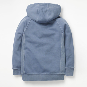 Oem Blank Sides Ribbed Logo Personnalisé Crop Soft Moins Cher Vintage Acid Washed Distressed Oversize Blue Hoodie DDP Shipping - Product Image 2