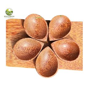 Assiettes en bois de coco naturel écologiques en forme de fruits, faites à la main, plateau de service en bois pomme, poire, ananas, ensemble de plats à dessert écologiques - Product Image 6