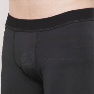2024 High Street Style Hombres Pantalones cortos de compresión para correr Cintura elástica Logo Poliéster sólido Malla transpirable-Servicio OEM disponible - Product Image 5