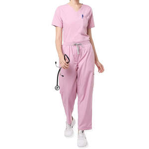 Ensemble de gommage col en V unisexe en vente chaude personnalisable costumes de gommage d'allaitement en coton spandex avec logo uniformes d'hôpitaux OEM - Product Image 4