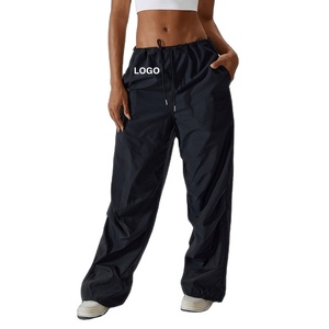 Pantalones Jogger Casuales de Pierna Ancha, Pantalones Deportivos de Alta Calidad con Botones, Pantalones Deportivos de Lona Personalizados para Mujer, Estilo Flare, Corte Medio, 2026 - Product Image 4