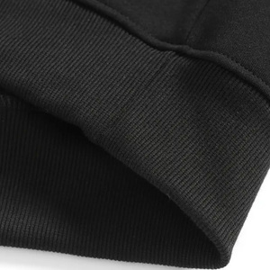 Wholesale Mens & <b>Womens</b> Half-<b>Zip</b> Hooded Sweatshirt <b>Black</b>/Pink Accents Contrast Lining Adjustable Drawstring Hood Kangaroo Pocket - Product Image 6