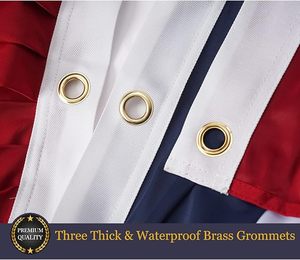 Guirnalda de Banderas Americanas para Exteriores, Duraderas e Impermeables, 3x6 Pies, Nuevas Banderas Plisadas con Estrellas Bordadas, Patrióticas, 250 Años - Product Image 5
