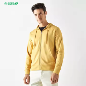 Sudaderas con Capucha de Algodón de Alta Calidad, 500 GSM, Personalizadas, Estilo Vintage, Color Rojo, con Cierre de Cremallera, Corte Regular, para Hombre, Secado Rápido, Transpirables, para Invierno - Product Image 3