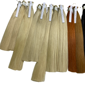 ที่กำหนดเองสีธรรมชาติรัสเซียเวียดนามมนุษย์ต่อผมสีดำสีบลอนด์สีส้มกระดูกตรงมาเลเซียเวอร์จินผมกลุ่ม - Product Image 1