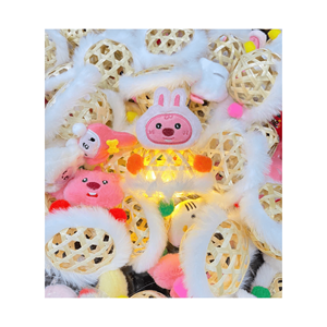 Linterna de bambú con luz LED para mediados de otoño, nuevo estilo, tejido hecho a mano, linterna portátil de bambú brillante de peluche - Product Image 1