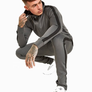 Venta al por mayor de la mejor calidad para hombre chándales ajustados chándales de poliéster hecho trajes de entrenamiento-Entrenamiento de otoño transpirable de secado rápido - Product Image 1