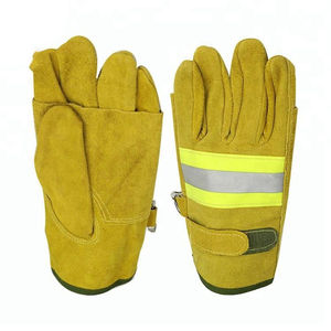 Guantes de trabajo de protección de manos duraderos y transpirables Recién llegado Guantes de bombero de cuero Guantes de bombero de la mejor fabricación - Product Image 4