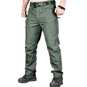 Pantalon cargo décontracté unisexe, taille élastique, automne, tissu en coton durable, respirant, poches fonctionnelles pour streetwear et plein air - Product Image 1