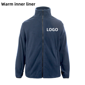 Veste de travail d'hiver de haute qualité en polyester, bomber réfléchissant de sécurité, vêtements de travail, capuche dissimulée, rembourrée, imperméable - Product Image 1