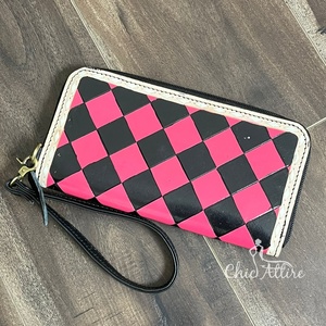 กระเป๋าสตางค์หนังลายตารางหมากรุกสำหรับผู้หญิงกระเป๋าคลัทช์มีซิปแบบยาวทนทานแฟชั่นใหม่ - Product Image 1