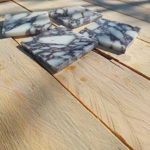 Juego de Posavasos de Mármol Calacatta Viola, Posavasos de Piedra de Lujo Hechos a Mano - Product Image 3