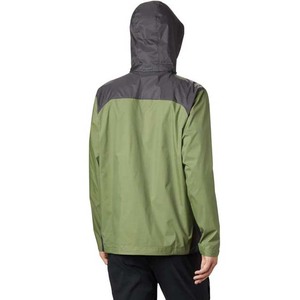 Top Tendances Deux Tons Contraste Couleur OEM Logo Personnalisé Conception Fermeture Éclair À Capuche Imperméable Vêtements Pour Hommes Vestes De Pluie High Street Style - Product Image 2