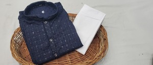 Indian Pakistani Style Men's Traditional Festival Wear Heavy REYON <b>Beautiful</b> Embroidery Sequence Work Fancy In-Stock Kurta - Product Image 2