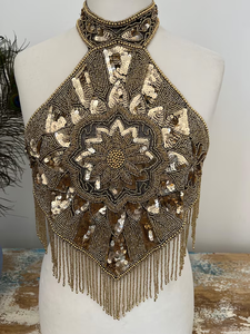 Robes de Soirée Élégantes et Luxueuses avec Haut en Poly-Mesh Perlé, Logo Frontal, Pompons et Perles Scintillantes – ODM pour un Style Raffiné - Product Image 3