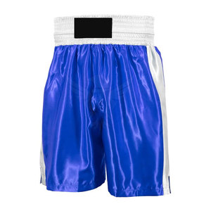 Shorts de boxe haute performance 100 % polyester satiné uni, taille élastique, légers, séchage rapide, construction durable pour les séances de gym - Product Image 2