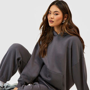 Ensemble de survêtement pour femmes d'automne, streetwear décontracté, sweat-shirts 2 pièces, ensemble de survêtement sportif surdimensionné uni pour femmes, ensembles de pantalons pour femmes - Product Image 6