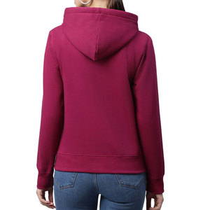 Femmes à manches longues pull à capuche poche cordon imprimé haut court pour automne Streetwear hiver haut à capuche fermeture éclair hauts - Product Image 2