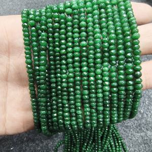 Collier de perles d'émeraude naturelle, perles d'émeraude facettées de 4 mm, collier de perles d'émeraude vertes, fermoir en argent sterling - Product Image 3