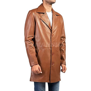 Manteau en cuir d'hiver de qualité supérieure Une pièce Concevez votre propre manteau en cuir à manches longues - Product Image 3