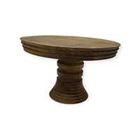 Personnalisé moyen Antique Vintage ferme manguier bois sculpté à la main écologique Dessert gâteau présentoir mariage pilier ensemble