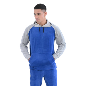 Venta al por mayor de ropa deportiva de algodón 100% de talla grande personalizada conjunto de Sudadera con capucha de lana de gran tamaño Jogger invierno transpirable impreso chándales con capucha - Product Image 1