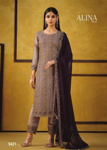 Suministro al por mayor Chinon y Santoon Ropa étnica Kurti Pant con Dupatta Set para mujeres y niñas Wear - Product Image 2