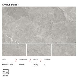 Carreaux en céramique grise émaillée en porcelaine 600x1200mm 60x120 pour sols et murs Carreaux polis pour maisons hôtels salon bar - Product Image 3