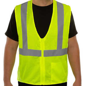 Chaleco de Seguridad de Alta Visibilidad Unisex, Malla de Poliéster Reflectante, Ropa de Trabajo con Serigrafía, Tipo Uniforme - Product Image 1