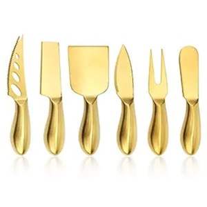 Bright Collection Premium Exquis Élégant Ménage Cuisine Portable En Acier Inoxydable Couteaux À Fromage Ensemble Western Home Cuisine - Product Image 1