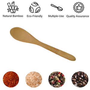 Holar-cuchara de bambú reutilizable para niños, postre de especias reutilizable respetuoso con el medio ambiente - Product Image 3