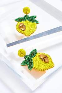 Boucles d'oreilles de broderie colorées de mode avec des perles - Product Image 5