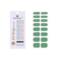 Fengshangmei 16 autocollants de vernis à ongles semi-durcis en gel UV non toxique à usage unique, pailletés, pour DIY