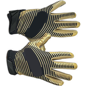 Gants de football américain personnalisables fabriqués en usine pour adultes, design de receveur antidérapant, cuir respirant, adhérence pratique pour l'entraînement - Product Image 3