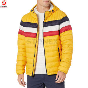 Veste jaune personnalisée avec doublure multiple Vestes bouffantes pour hommes Veste/manteaux à capuche rembourrée pour hommes - Product Image 6