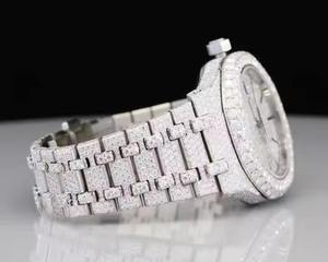 Haute Qualité Tendance Personnalisé 20mm Glacé Moissanite Diamant Automatique Japonais Mouvement En Acier Inoxydable Verre Montre - Product Image 2