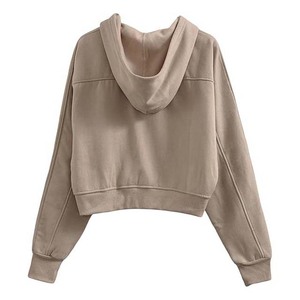 Sudaderas con capucha y sudaderas transpirables de talla grande para mujer de Pakistán con cremallera, nuevo estilo de moda, Tops cortos, sudaderas con capucha para mujer informales - Product Image 2