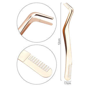 Pince à cils en acier inoxydable de haute qualité pour extensions Pince à épiler pour soins personnels - Product Image 2