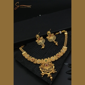 Ssumaira trae joyería artificial tradicional pakistaní conjunto de collar RAJWARI tradicional - Product Image 2